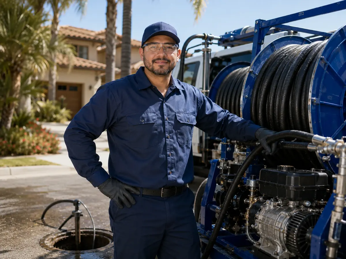 Hydro jet sewer cleaning in Onyx