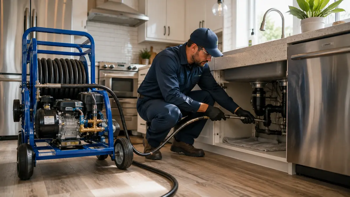 Kitchen Drain Hydro Jetting in Onyx