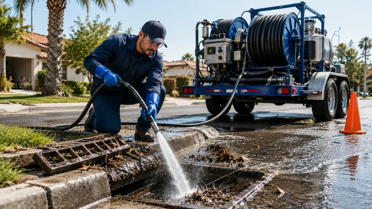 Storm Drain Hydro Jet Cleaning in Onyx
